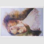 Nostalgisch meisje in roze tissuepapier (Voorkant)