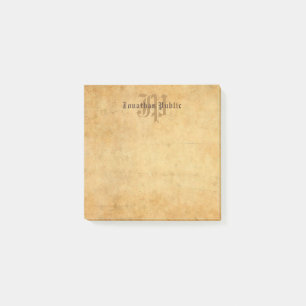 Nostalgisch Monogram Sjabloon Elegante Kalligrafie Post-it® Notes