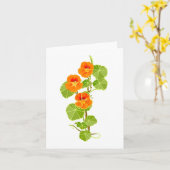 Nostalgisch nasturtium kaart (Gele Bloem)