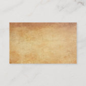 Nostalgisch oud papier look premium dikke luxe visitekaartje (Achterkant)