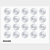 Nostalgisch, oud tekstkalligrafiescript Silver Ronde Sticker (Vel)