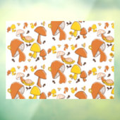 nostalgisch paddenstoelenpatroon raamsticker (Vel 3)