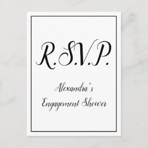 Nostalgisch "R.S.V.P." Briefkaart