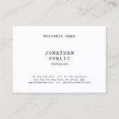 Nostalgisch Retro Classic look elegant Simple Plai Visitekaartje (Achterkant)