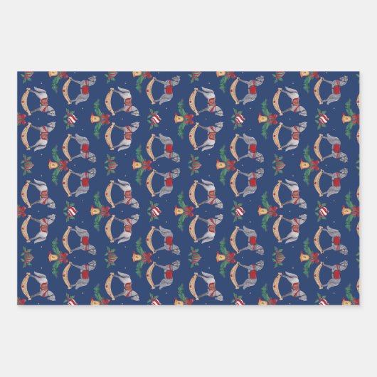 Nostalgisch Rocking Horse en Teddy Bear Inpakpapier Vel (Voorkant 2)