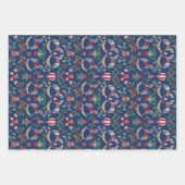 Nostalgisch Rocking Horse en Teddy Bear Inpakpapier Vel (Voorkant)