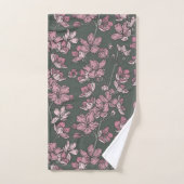 Nostalgisch roze bloemen Frans land Bad Handdoek (Handdoek)