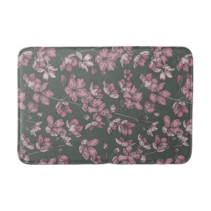 Nostalgisch roze bloemen Frans land Badmat