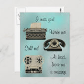 Nostalgisch schrijf me briefkaart (Voorkant / Achterkant)