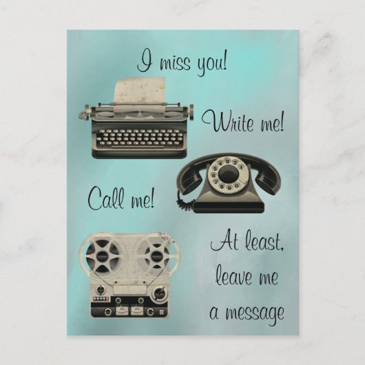 Nostalgisch schrijf me briefkaart (Voorkant)