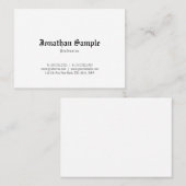 Nostalgisch Stijlvol Classic Old English Font Plai Visitekaartje (Voorkant / Achterkant)