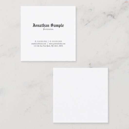 Nostalgisch Stijlvol Klassiek Ontwerp Oude Engelse Vierkante Visitekaartje (Voorkant / Achterkant)