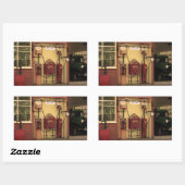 Nostalgisch tankstation rechthoekige sticker (Vel)