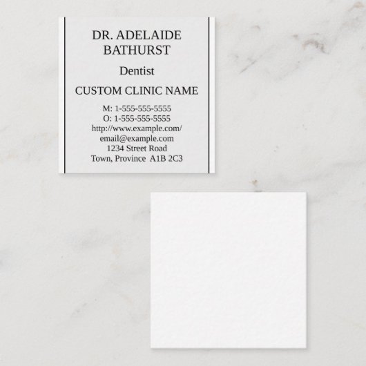 Nostalgisch, traditioneel Visitekaartje (Voorkant / Achterkant)