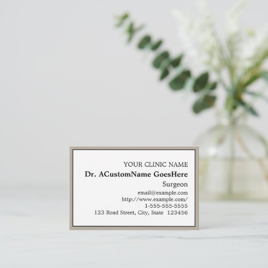 Nostalgisch Visitekaartje voor zorgverleners (Staand voorkant)