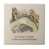 Nostalgisch Wilhelm Busch Humorisme Rhyme Tegeltje (Voorkant)