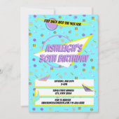 Nostalgische 90s Pattern Throwback Birthday Party Kaart (Voorkant)