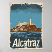 Nostalgische Alcatraz Reizen Poster (Voorkant)