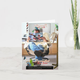 Nostalgische Amerikaanse cowboy bij baber shop bri Kaart