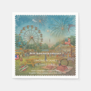 Nostalgische Amerikaanse Kermisfeestdecoratie Servet