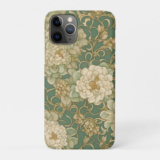 Nostalgische bloemen in  tinten Case-Mate iPhone case (Achterkant)