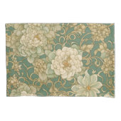 Nostalgische bloemen in tinten kussensloop (Voorkant)