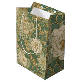 Nostalgische bloemen in  tinten medium cadeauzakje