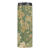 Nostalgische bloemen in  tinten thermosbeker (Achterkant)