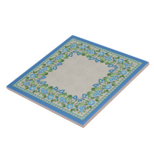 Nostalgische Blue Morning Glory Ceramic Tile Tegeltje