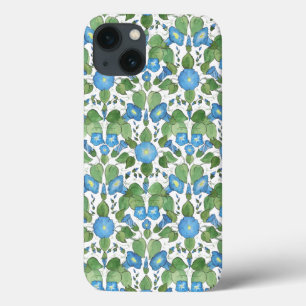 Nostalgische Blue Morning Glory Hoesje-Mate iPad C iPhone 13 Hoesje