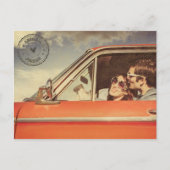 nostalgische bruiloft uitnodiging briefkaart (Voorkant)