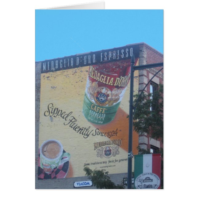 Nostalgische buurtscène in "Little Italy" (Voorkant)