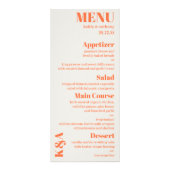 Nostalgische Charm Retro Wedding Menu (Voorkant)