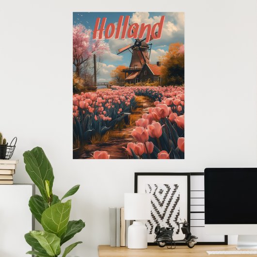 Nostalgische charme: Holland Poster (Thuiskantoor)