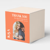 Nostalgische charme retro bruiloft bedankdoosjes (Voorkant Zijde)