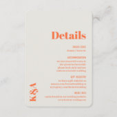 Nostalgische charme Retro bruiloft detail Informatiekaartje (Voorkant)