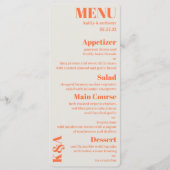 Nostalgische charme retro bruiloft menu (Voorkant)