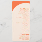 Nostalgische charme retro bruiloft programma (Achterkant)