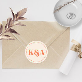 Nostalgische Charme Retro Bruiloft Ronde Sticker