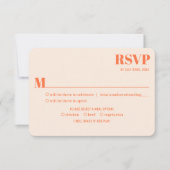 Nostalgische charme retro bruiloft RSVP kaartje (Voorkant)