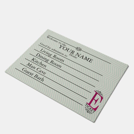 Nostalgische E-Ticket Deurmat (Schuin)