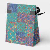 Nostalgische Faux Patchwork Tent Favor Box Bedankdoosjes (Achterkant)