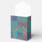 Nostalgische Faux Patchwork Tent Favor Box Bedankdoosjes (Geopend)