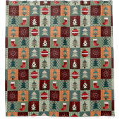 Nostalgische  feestdag douchegordijn (Voorkant)