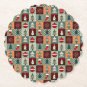 Nostalgische feestdag kartonnen onderzetters (Voorkant)