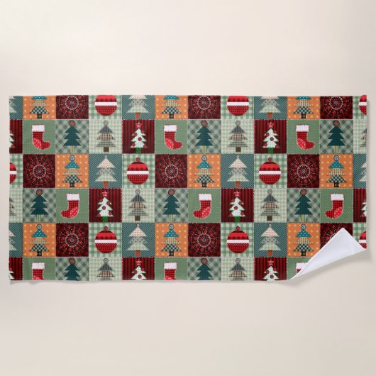 Nostalgische  feestdag strandlaken (Voorkant)