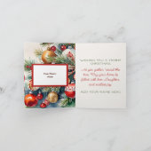 Nostalgische  Gift Waterverf Foto Kerst Kaart (Binnen)