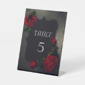 Nostalgische gotische liefde verjaardag tafelnumme reclamebord met voetstuk (Voorkant)