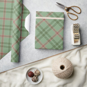 Nostalgische groene kerst cadeaupapier