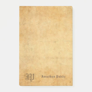 Nostalgische Handgeschreven Elegante Monogram Sjab Post-it® Notes
